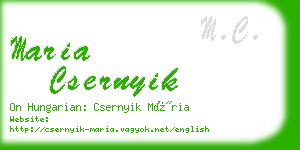 maria csernyik business card